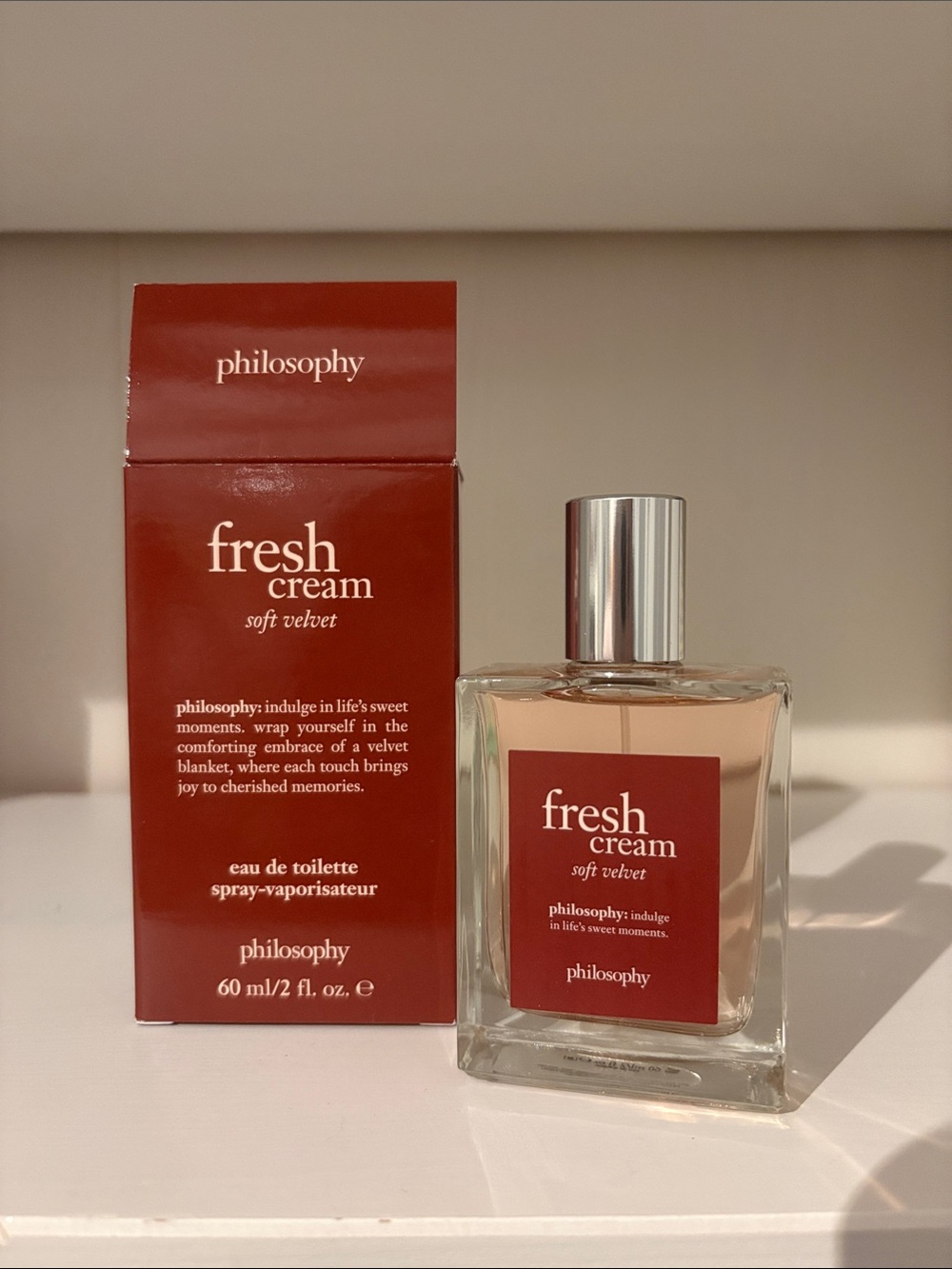Basically brand new philosophy fresh cream soft velvet size 60